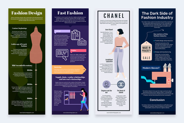 Fashion Vertical Infographics Templates