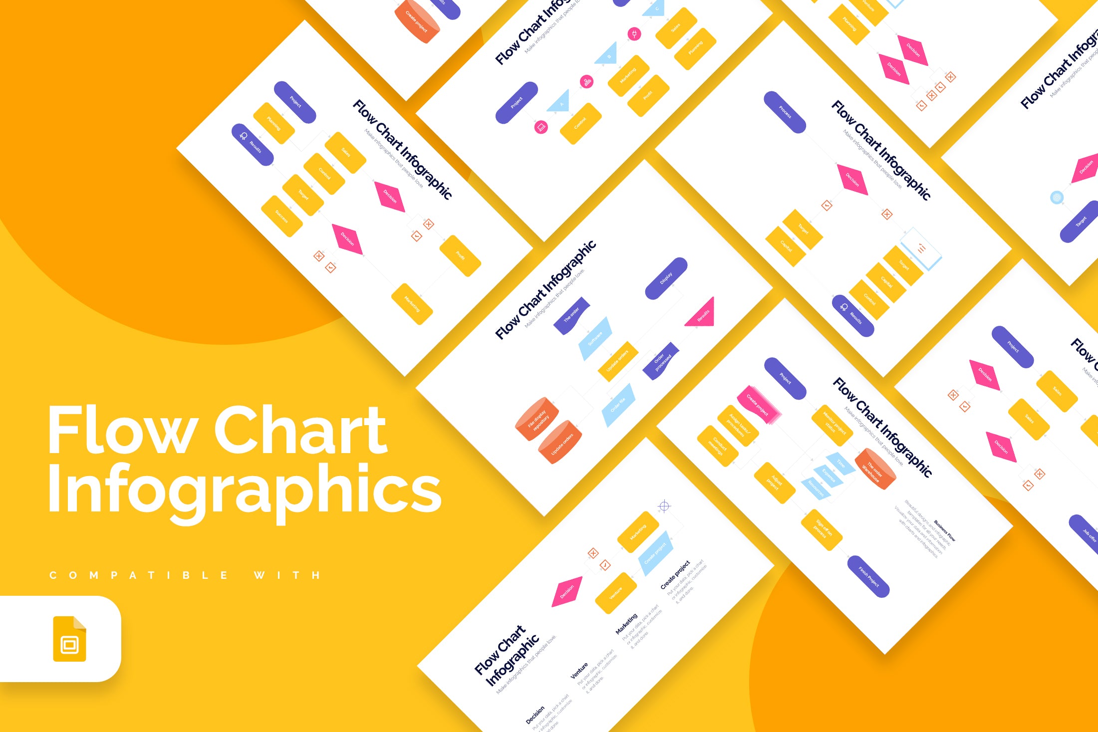 Flow Chart Google Slides Infographics – Slidewalla