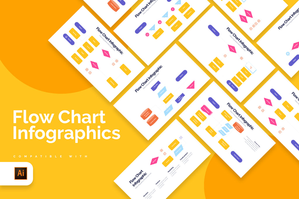 Flow Chart Example Illustrator Flow Chart Illustrator Infographics – Slidewalla