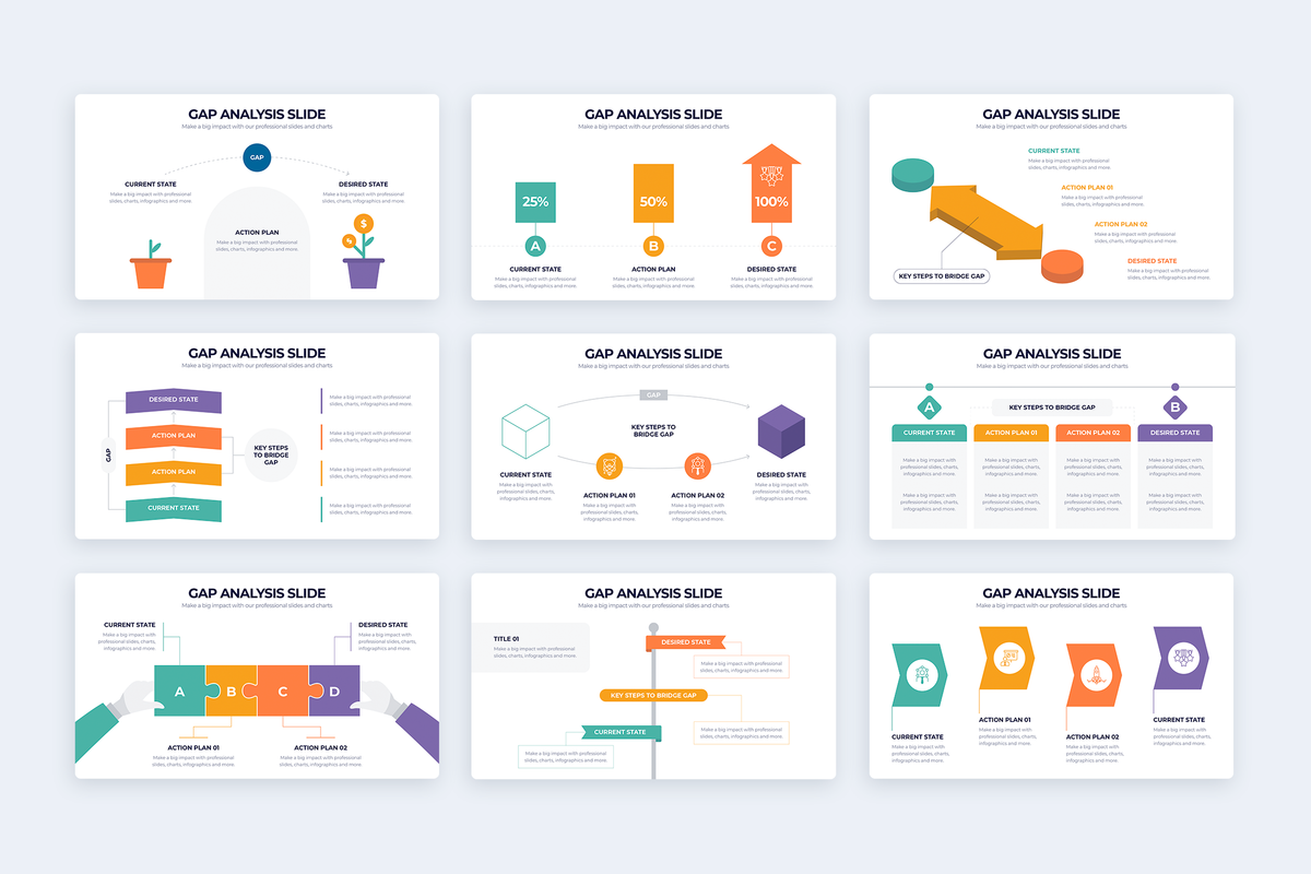 Gap Analysis Powerpoint Infographic Template