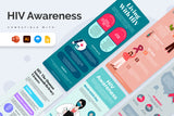 HIV Awareness Vertical Infographics Templates