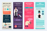 HIV Awareness Vertical Infographics Templates