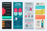 HIV Awareness Vertical Infographics Templates