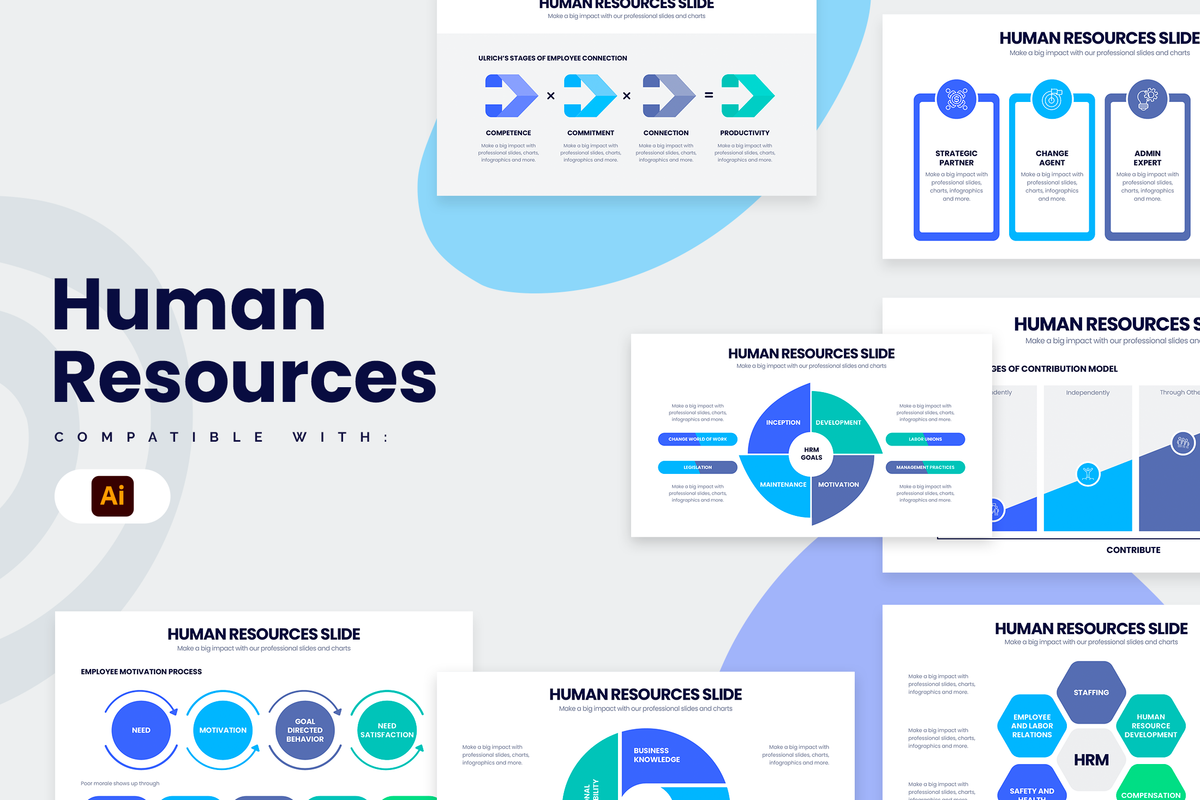 Human Resources Illustrator Infographic Template