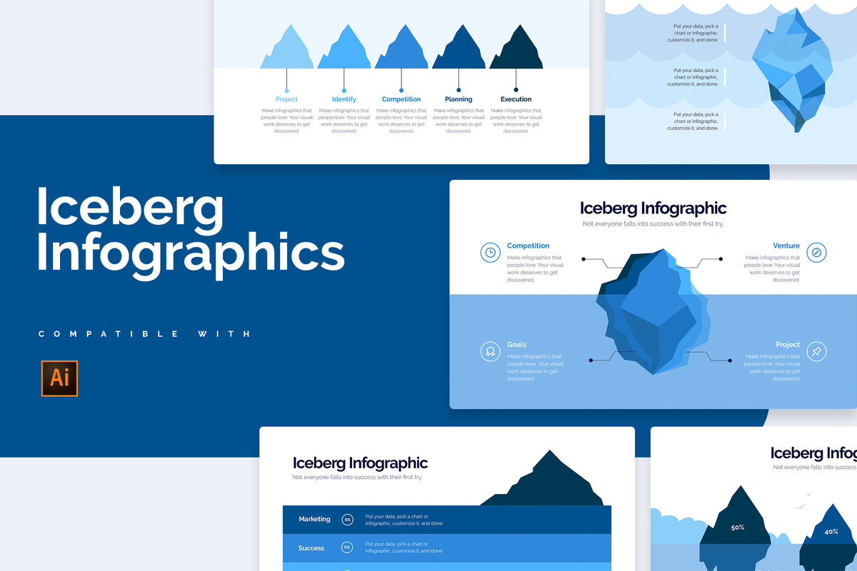 Iceberg Illustrator Infographics