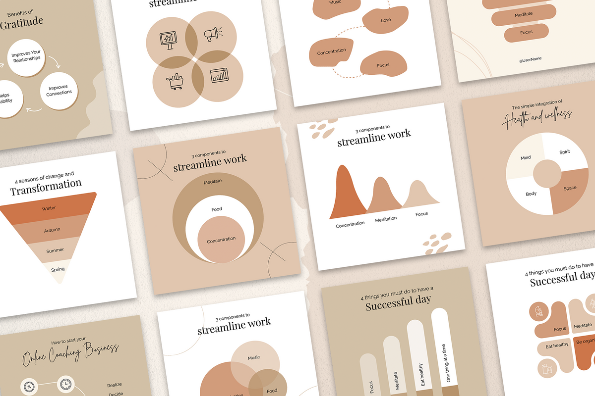 Infographic Instagram Engagement Templates for CANVA