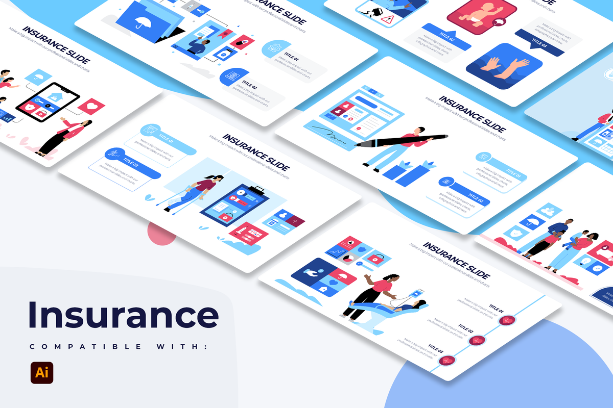 Insurance Illustrator Infographic Template