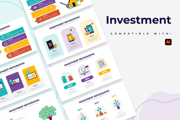 Investment Illustrator Infographic Template