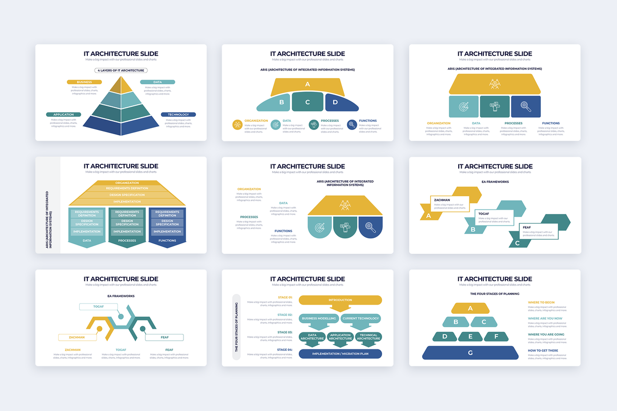 IT Architecture Powerpoint Infographic Template