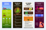 Marijuana Vertical Infographics Templates