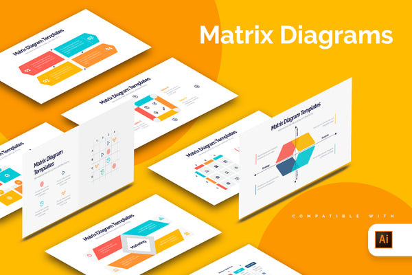 Matrix Diagram Illustrator Infographics