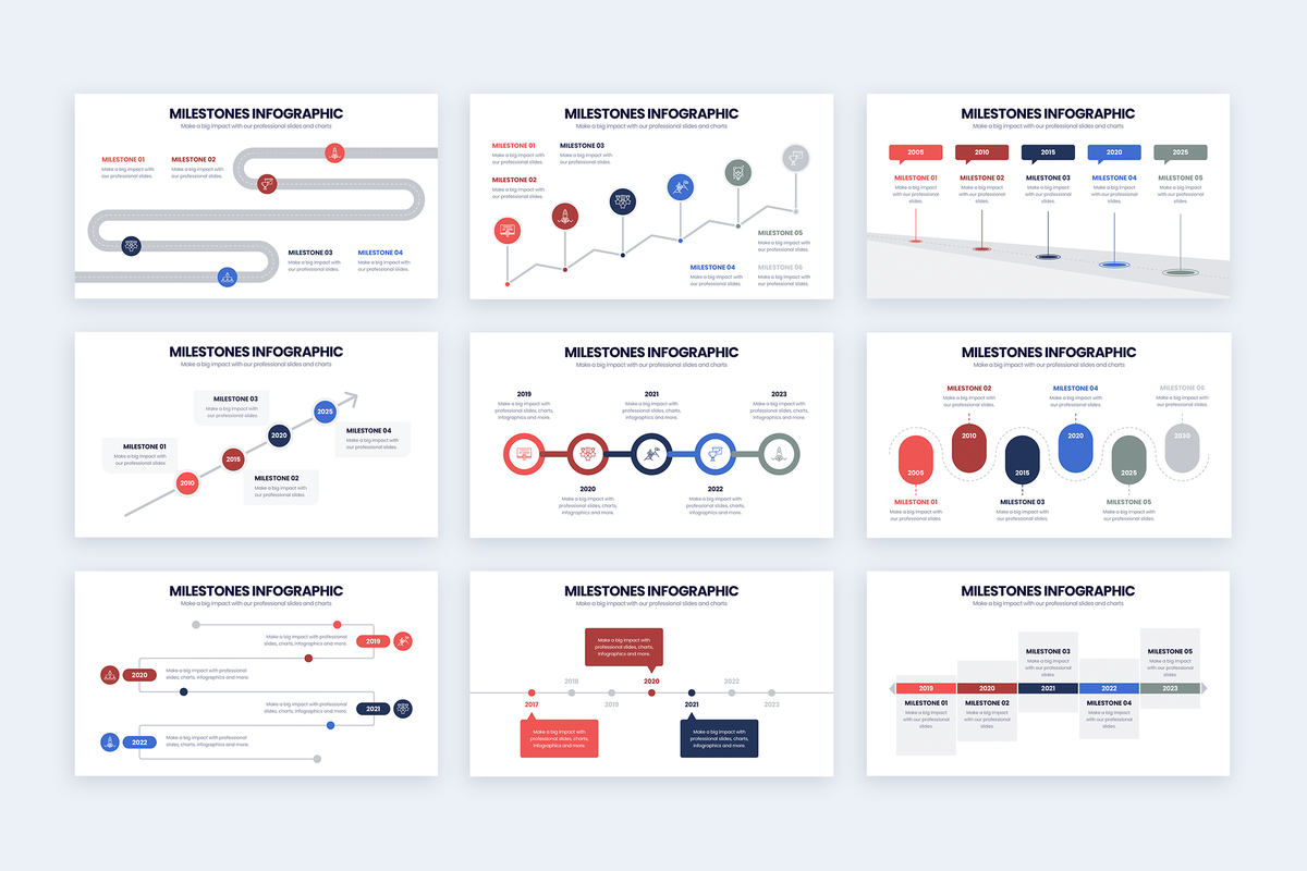 Milestones Powerpoint Infographic Template