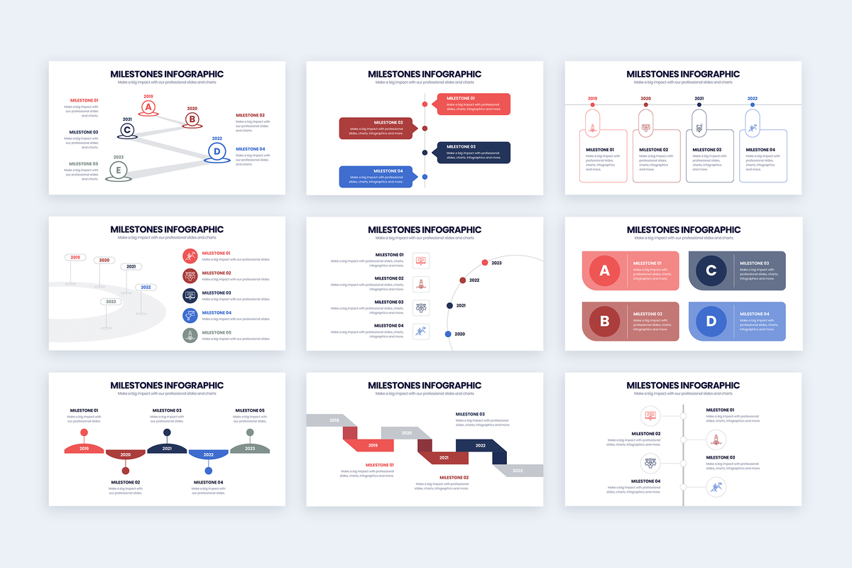 Milestones Powerpoint Infographic Template