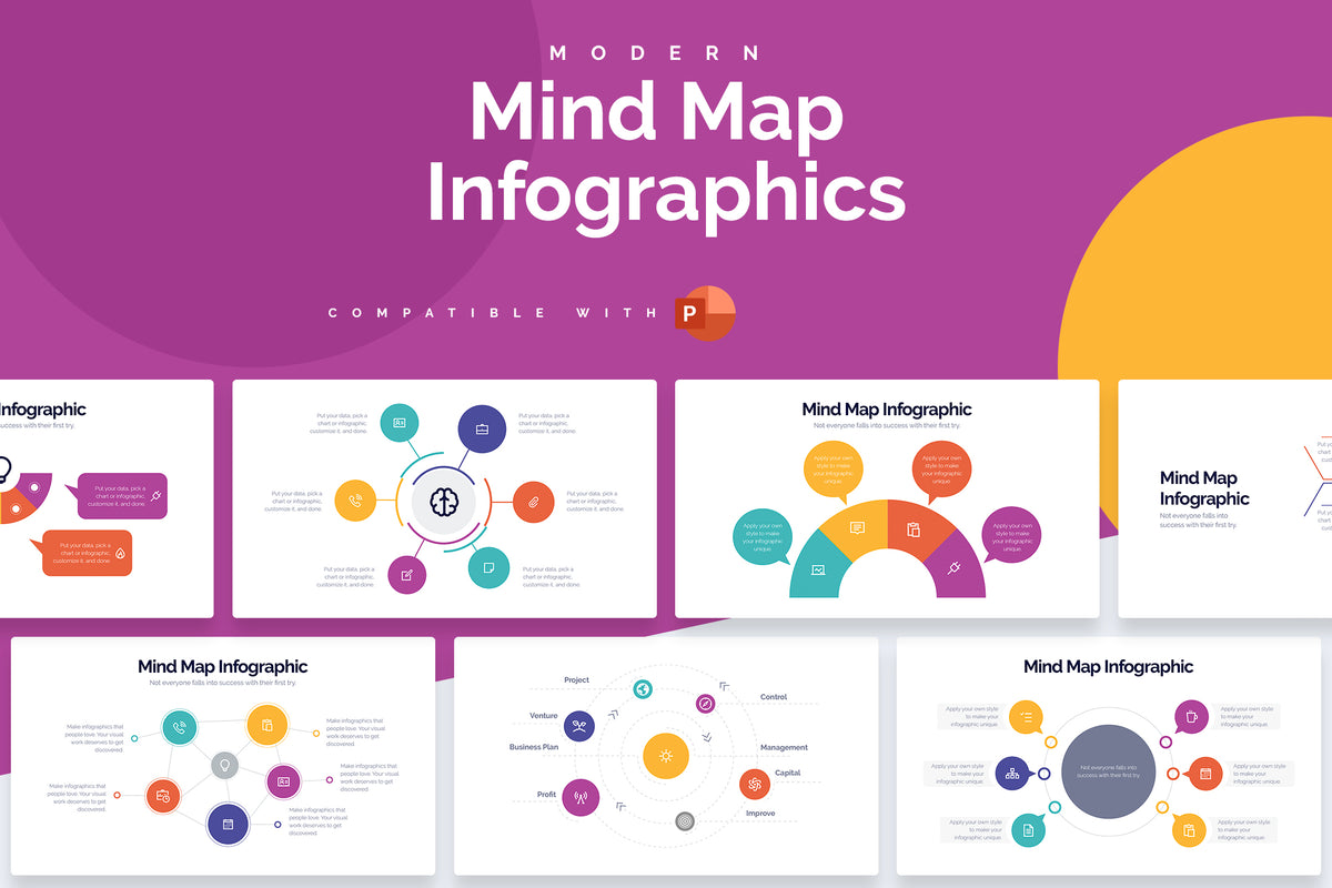 Mind Map Powerpoint Infographics