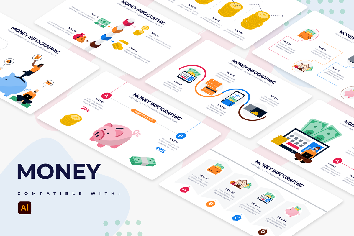 Money Illustrator Infographic Template