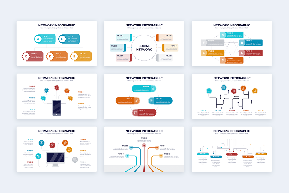 Network Powerpoint Infographic Template