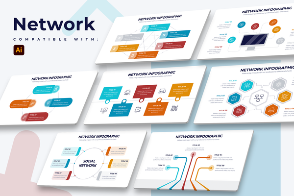 Network Illustrator Infographic Template