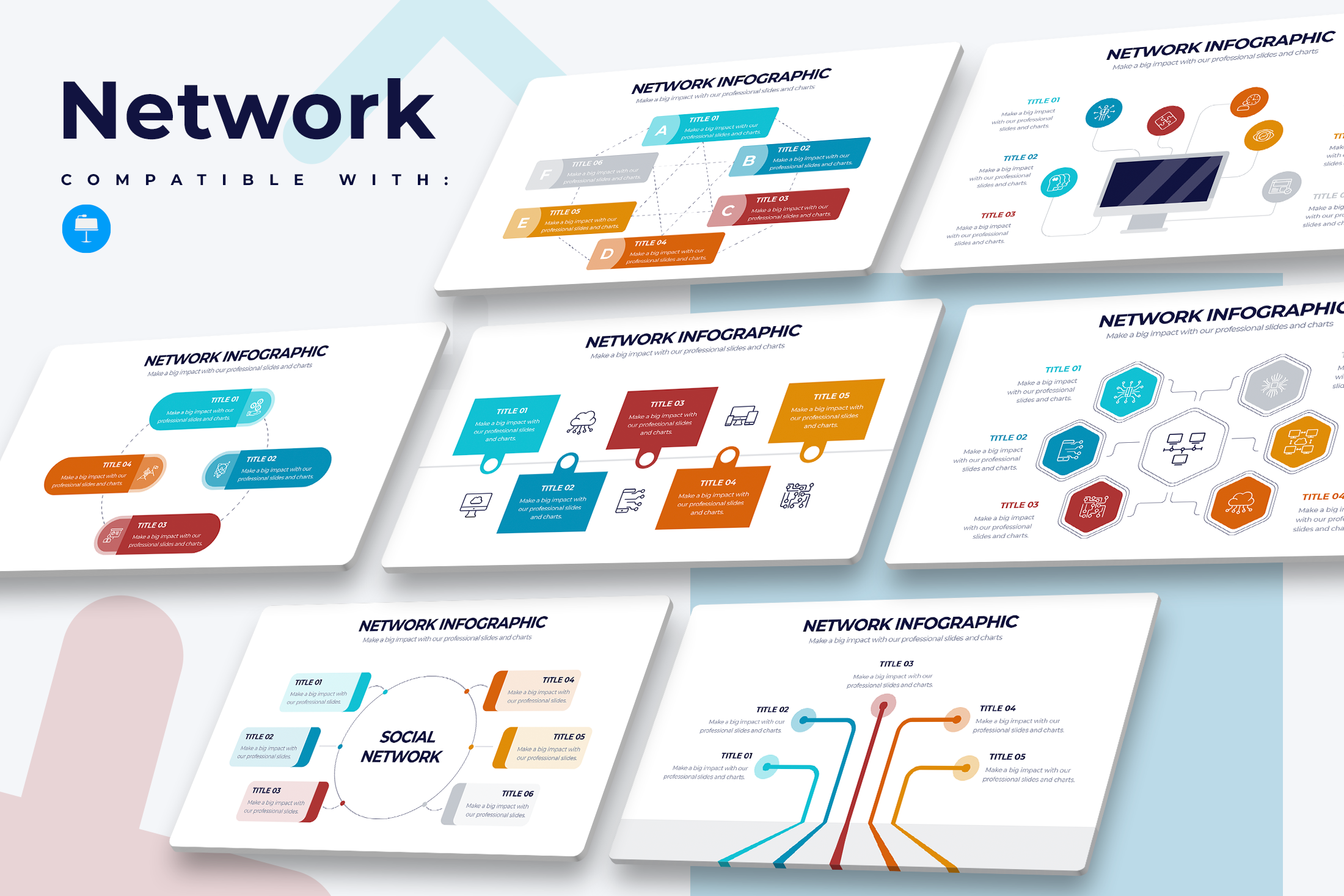 Network Keynote Infographic Template – Slidewalla