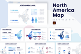 North America Map Illustrator Infographic Template