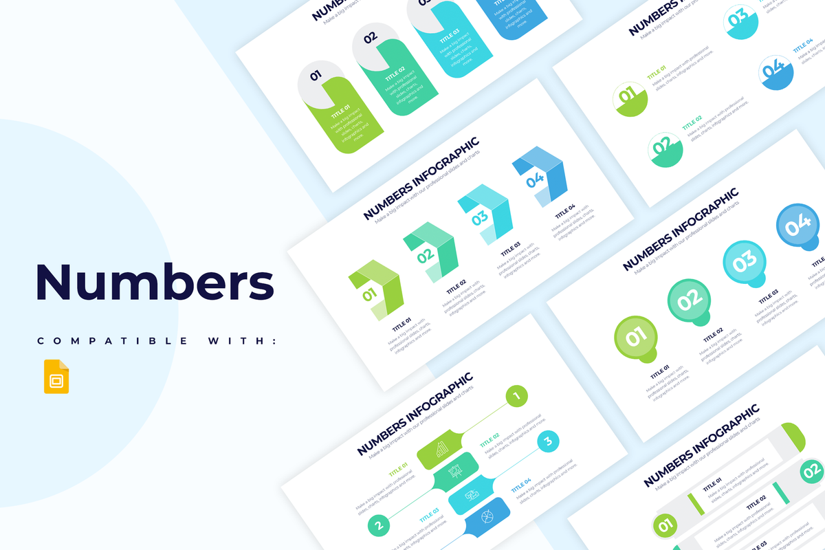 Numbers Google Slides Infographic Template