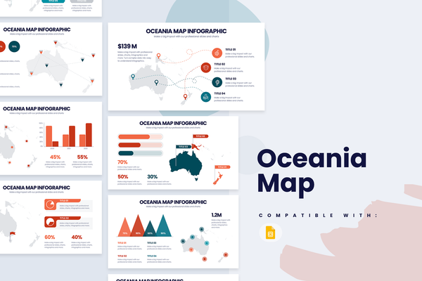 Oceania Map Google Slides Infographic Template
