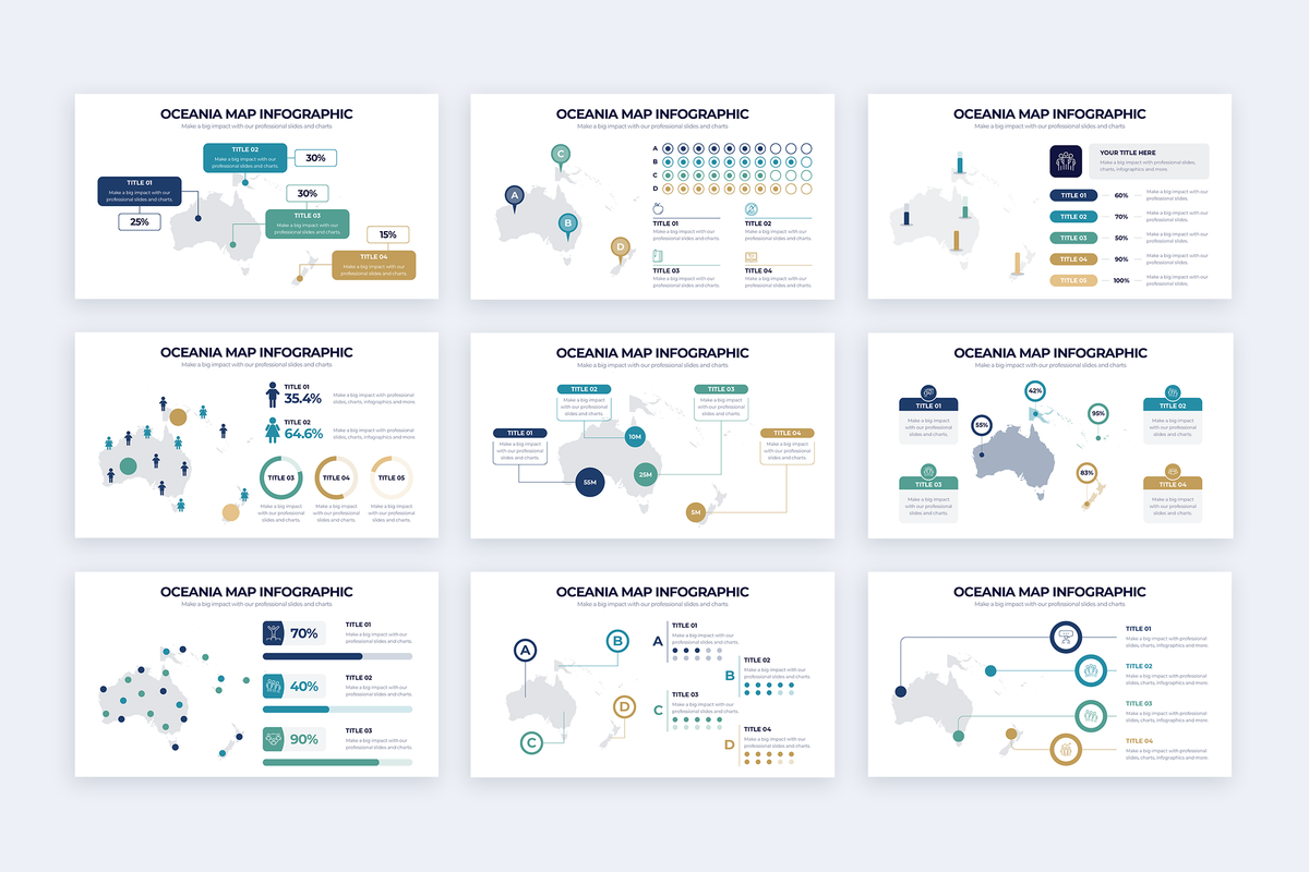 Oceania Map Keynote Infographic Template