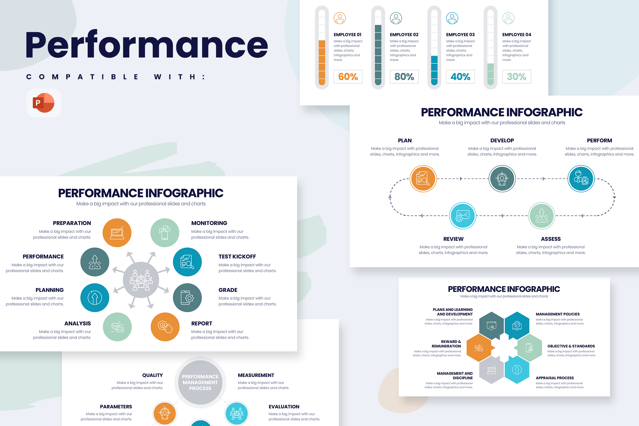 Performance Powerpoint Infographic Template – Slidewalla