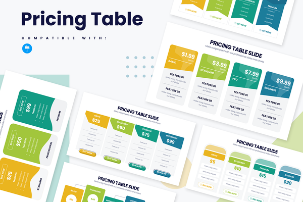 Pricing Table Keynote Infographic Template