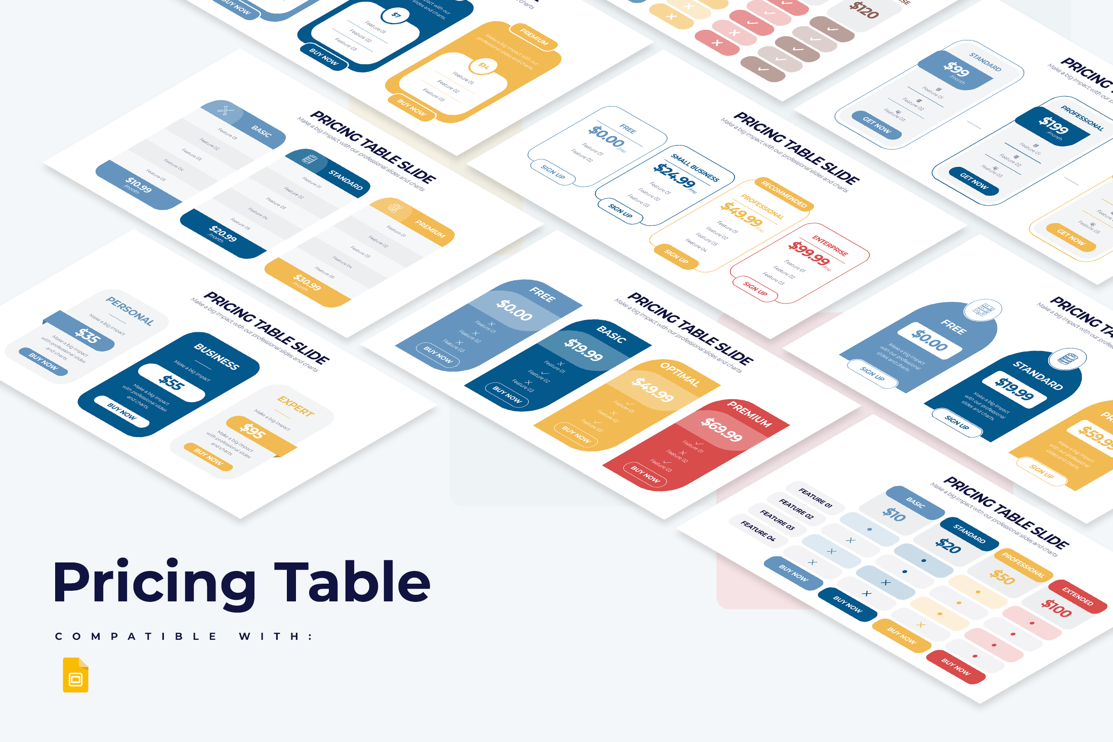 Pricing Table Google Slides Infographic Template – Slidewalla