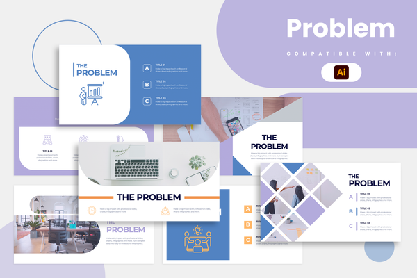Problem Illustrator Infographic Template