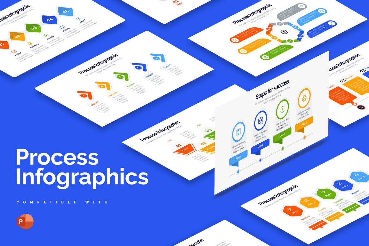 Infographic Examples. Powerpoint Process Free Ppt Infographic Templates