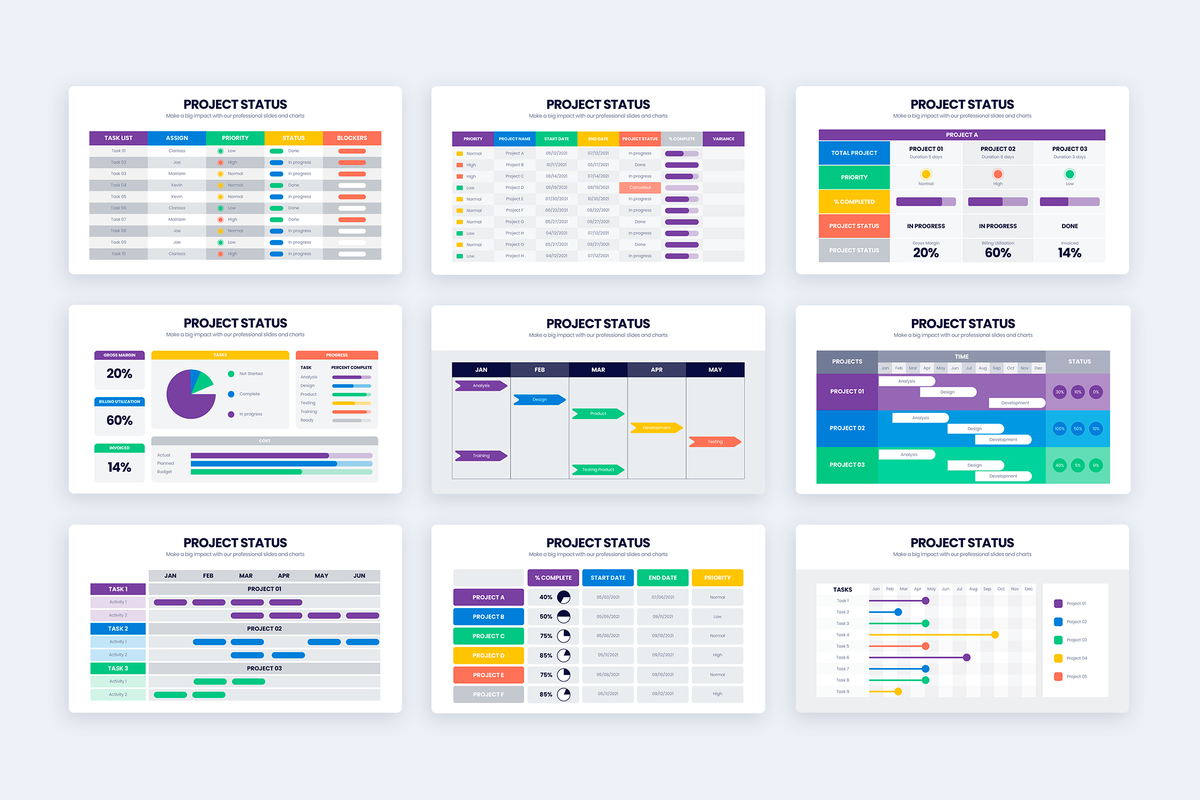 Project Status Keynote Infographic Template