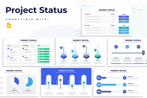 Project Status Google Slides Infographic Template