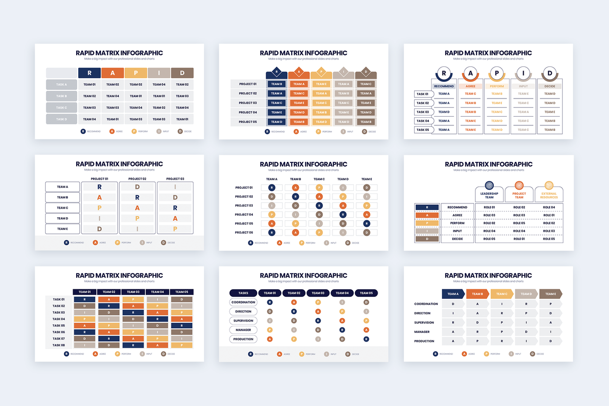 Rapid Analysis Matrix RAPID Matrix Illustrator Infographic Template – Slidewalla
