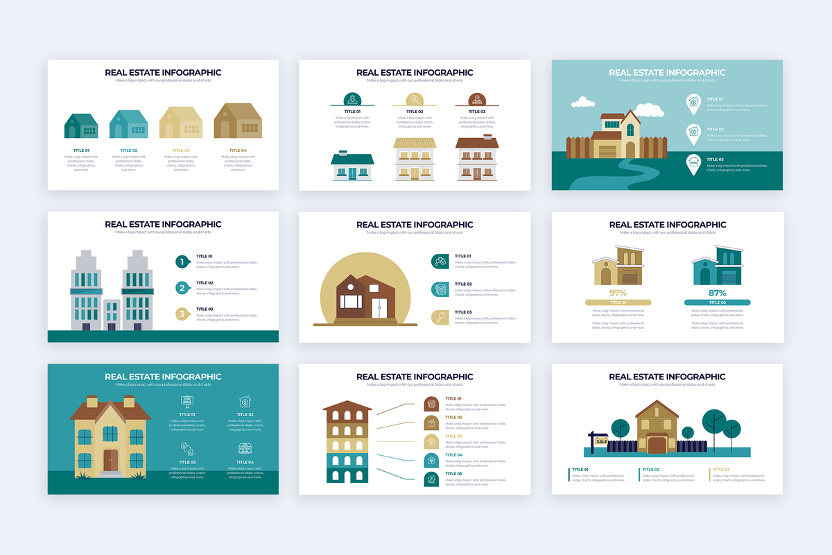Real Estate Illustrator Infographic Template