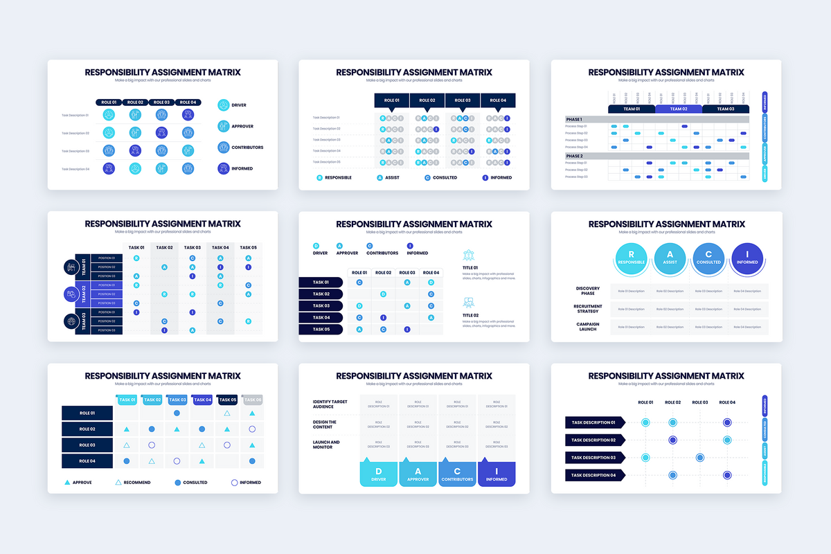 Responsibility Assignment Matrix Powerpoint Template Responsibility