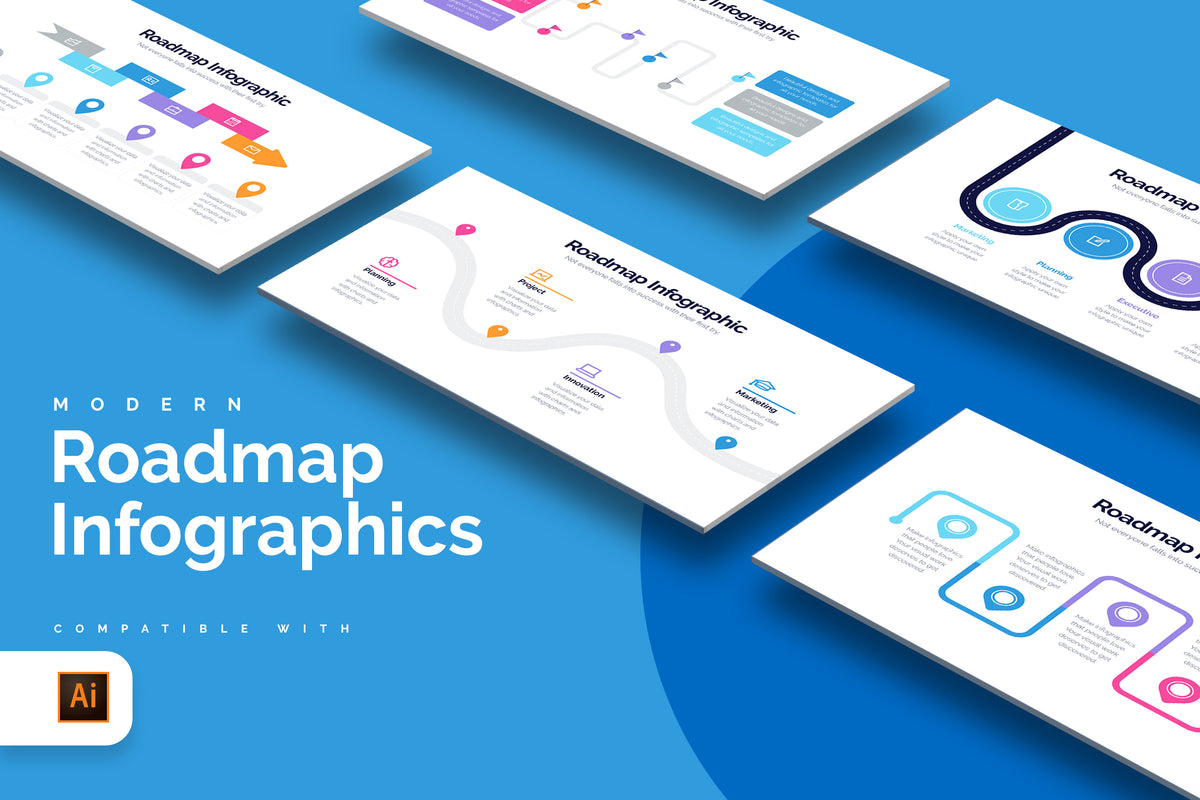 Roadmap Illustrator Infographics