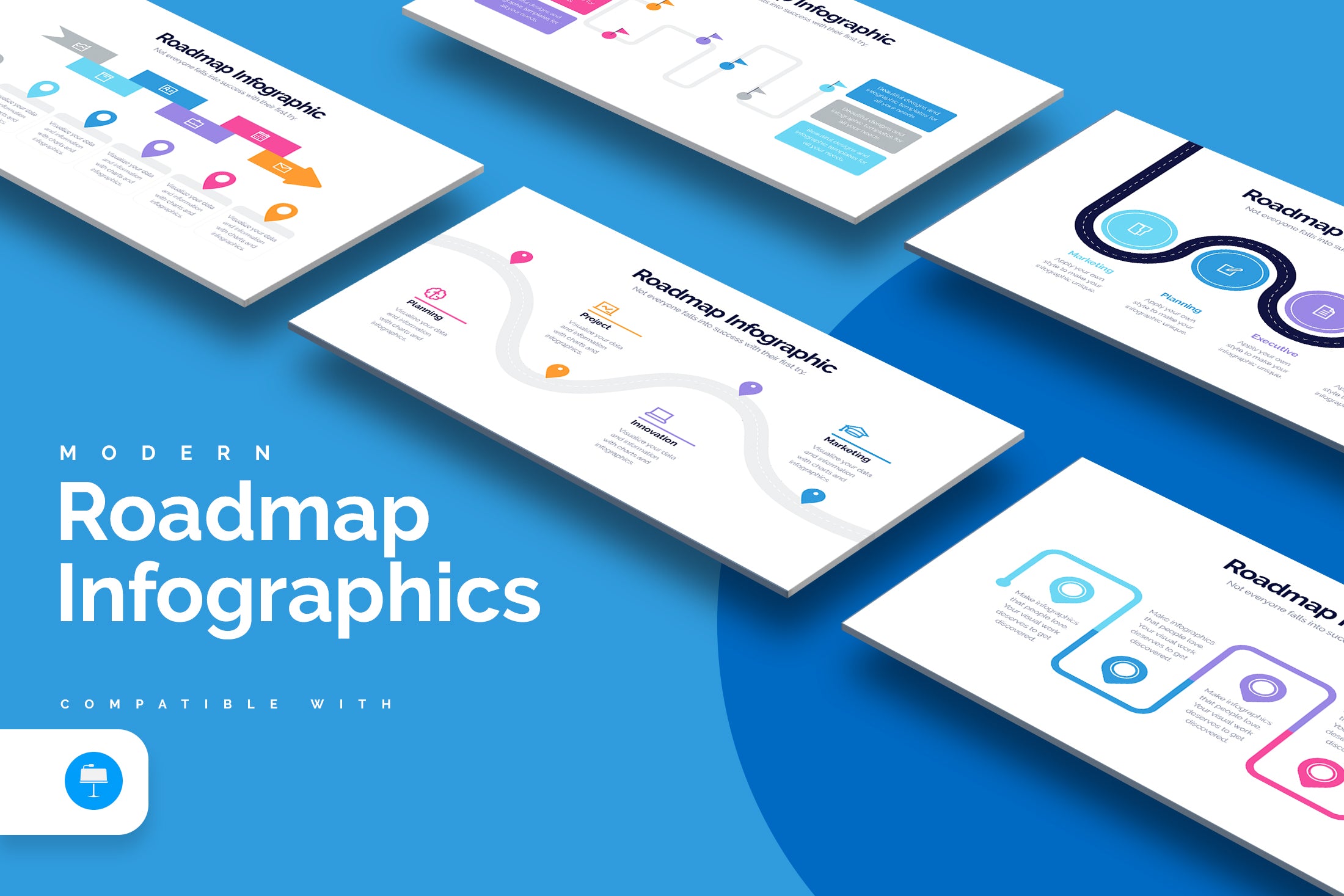 Free Infographics Template Road Map
