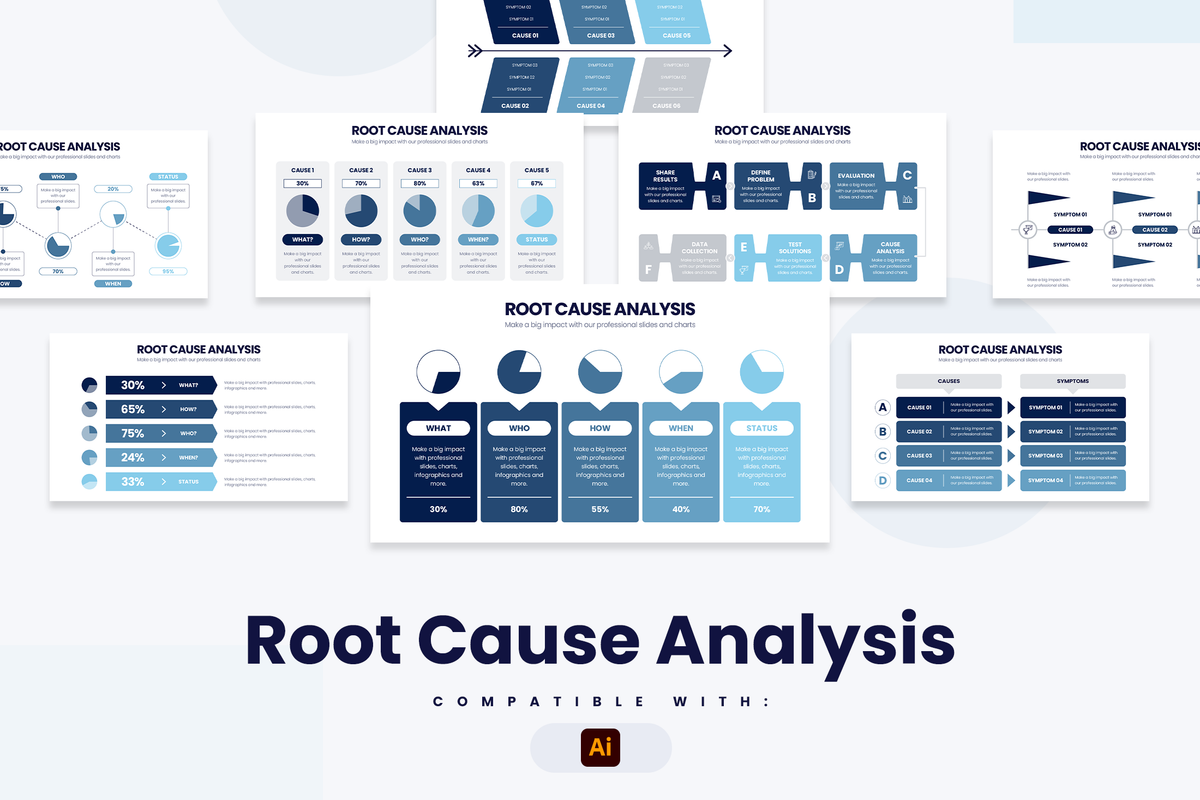 Root Cause Analysis Illustrator Infographic Template