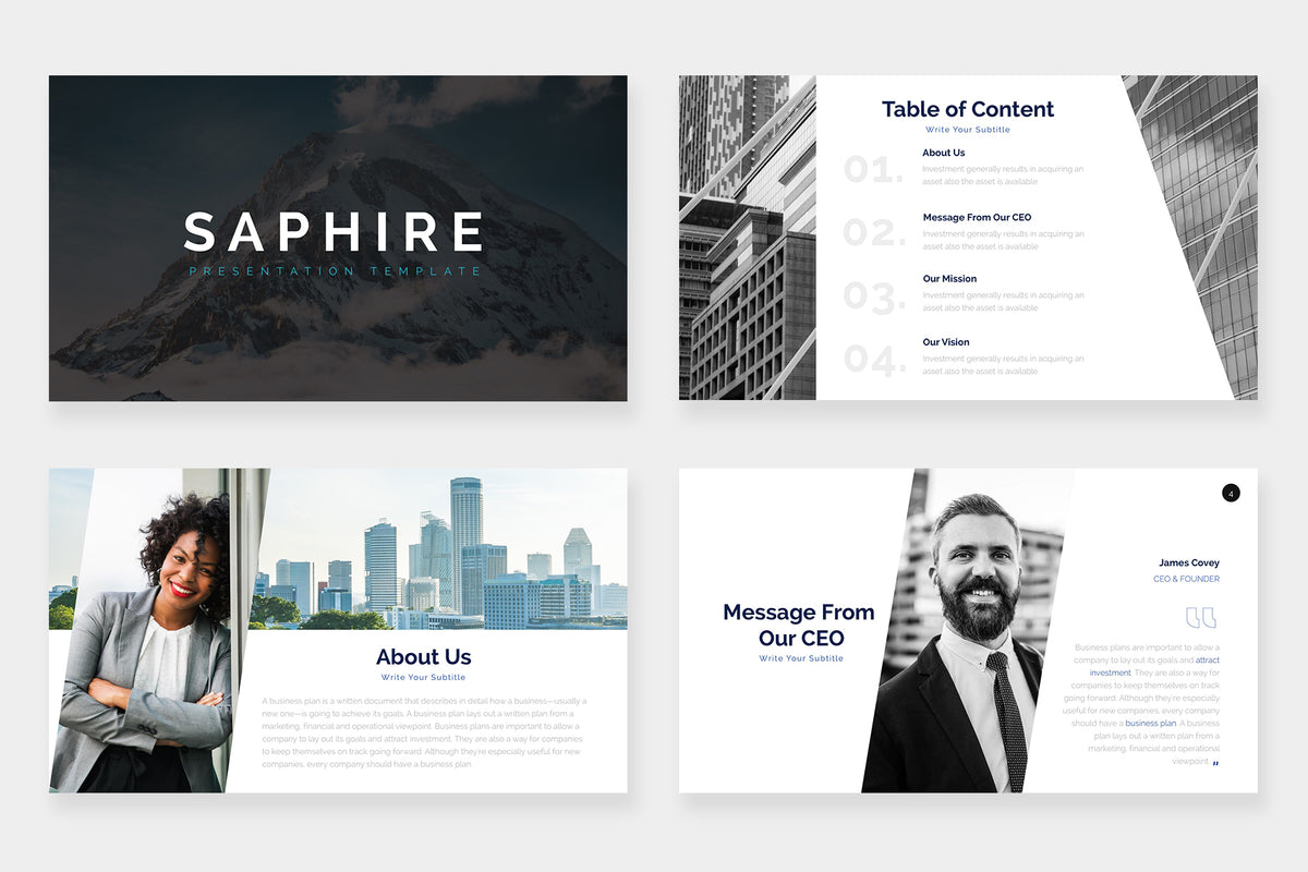 Saphire Google Slides Template