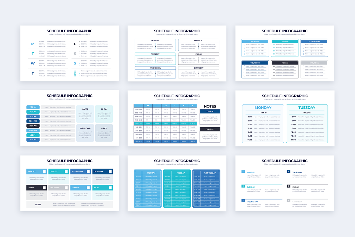 Schedule Infographic Illustrator Template – Slidewalla