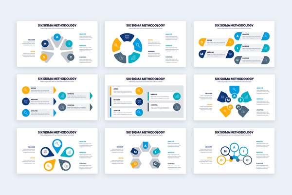 Six Sigma Methodology Powerpoint Infographic Template