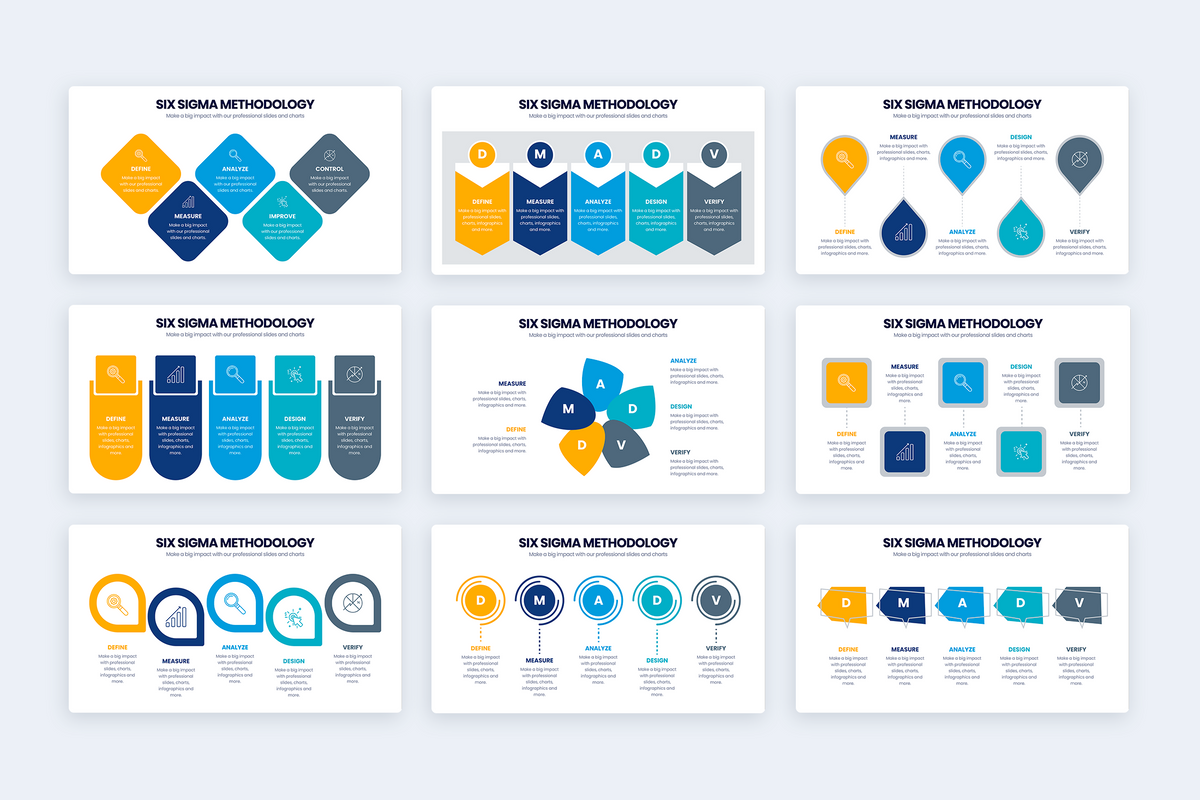Six Sigma Methodology Keynote Infographic Template