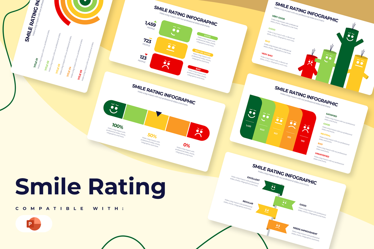Smile Rating Powerpoint Infographic Template
