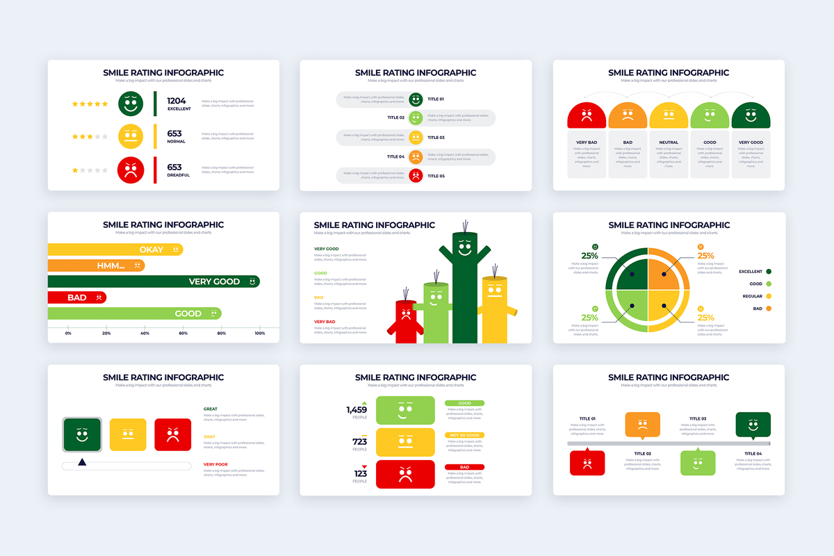 Smile Rating Keynote Infographic Template