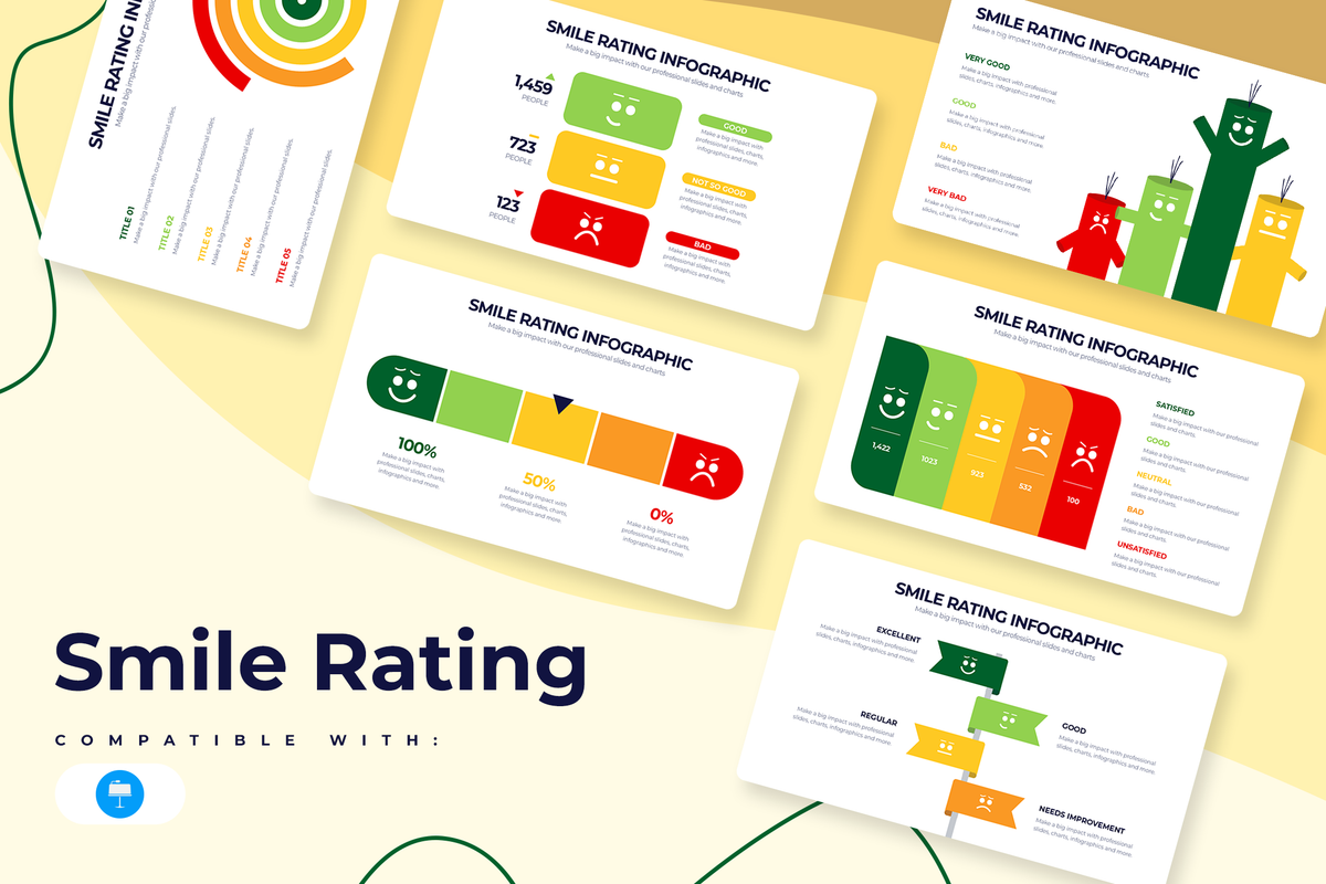 Smile Rating Keynote Infographic Template