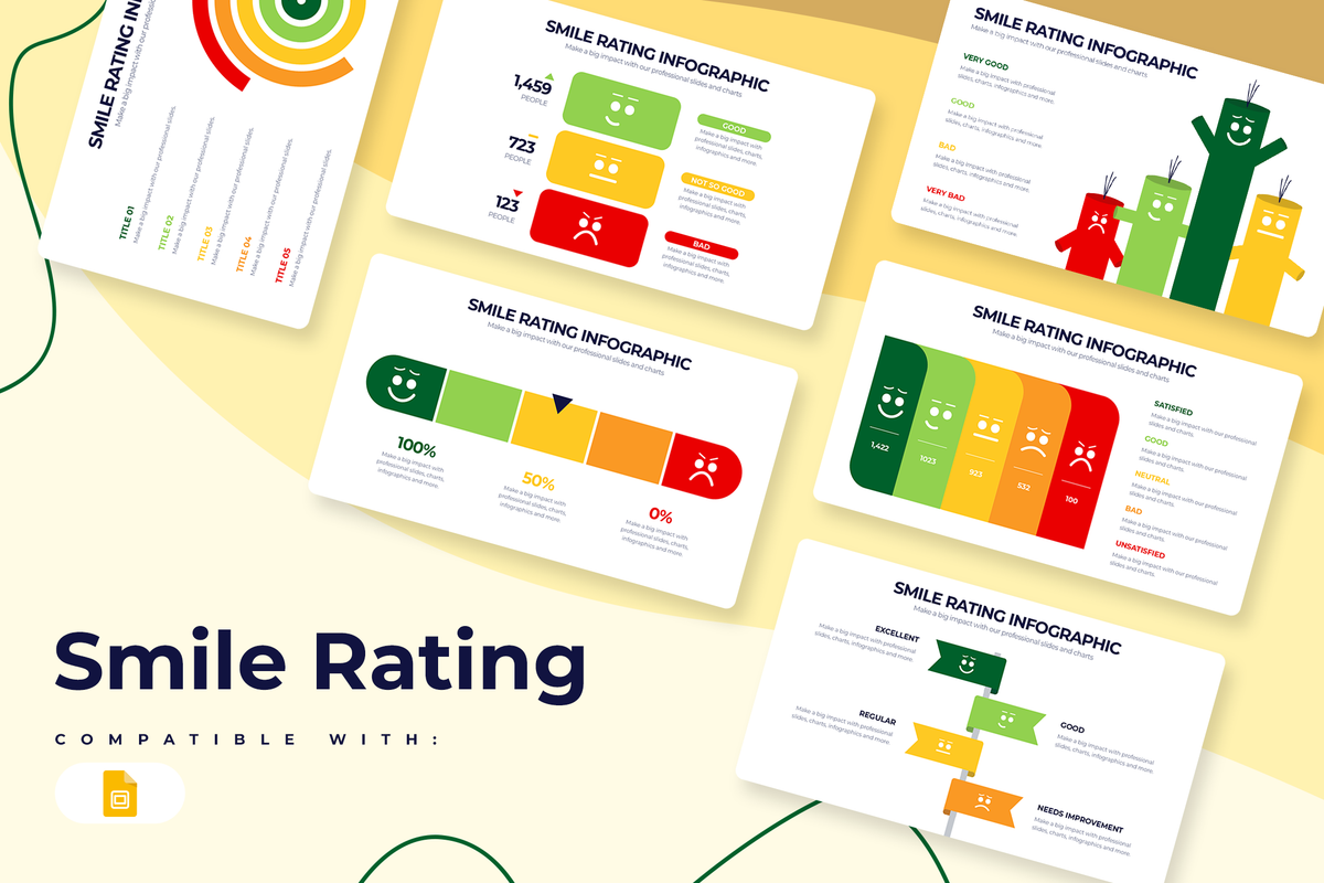 Smile Rating Google Slides Infographic Template