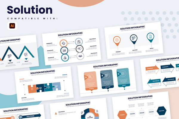 Solution Illustrator Infographic Template