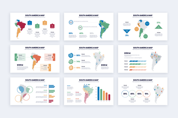 South America Map Powerpoint Infographic Template