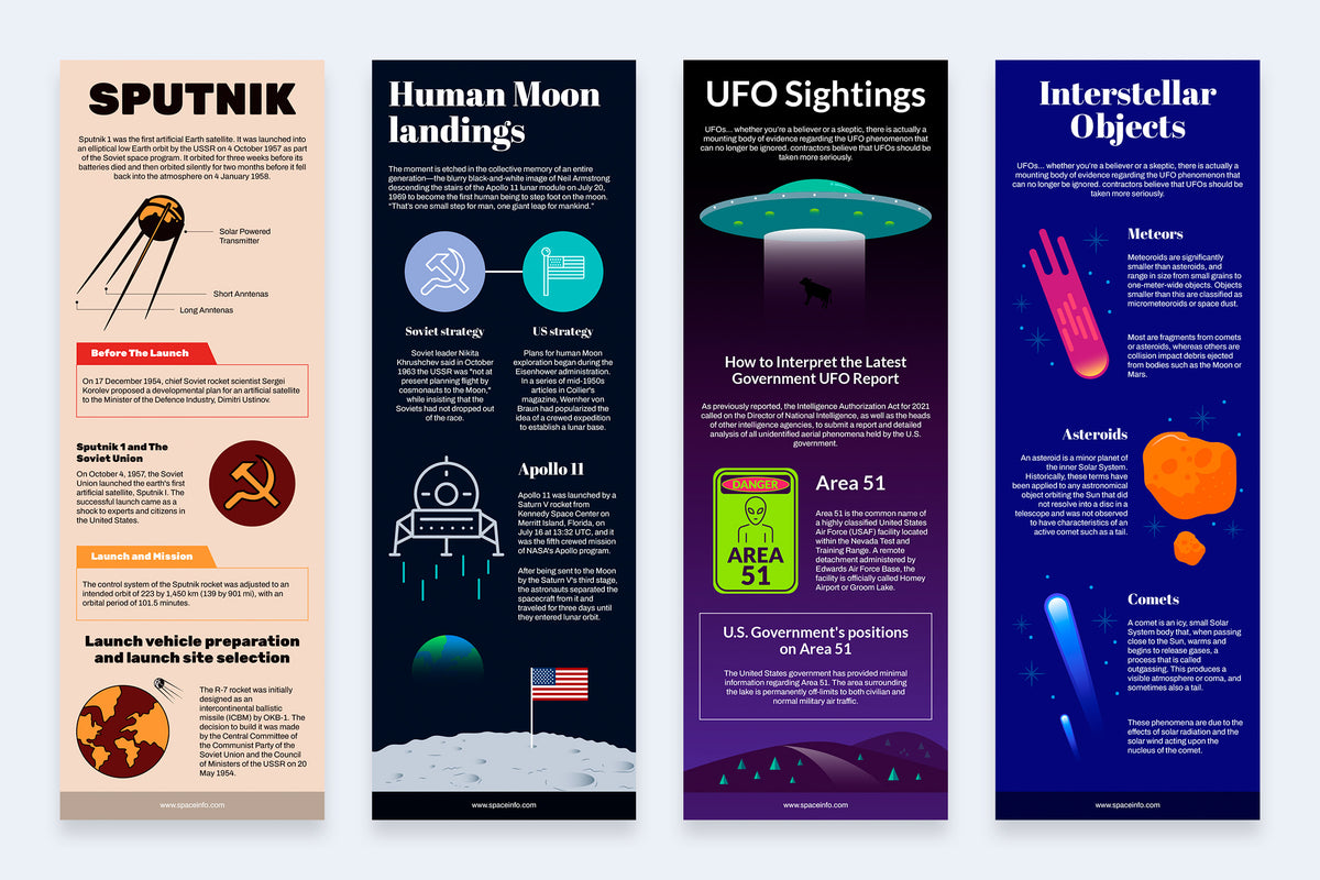 Space Vertical Infographics Templates